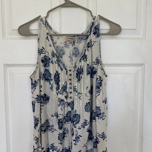 Lucky Brand Blue Floral Tank Top